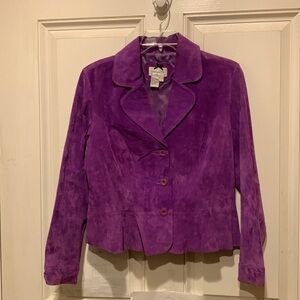Luxurious Violet Suede Jacket
